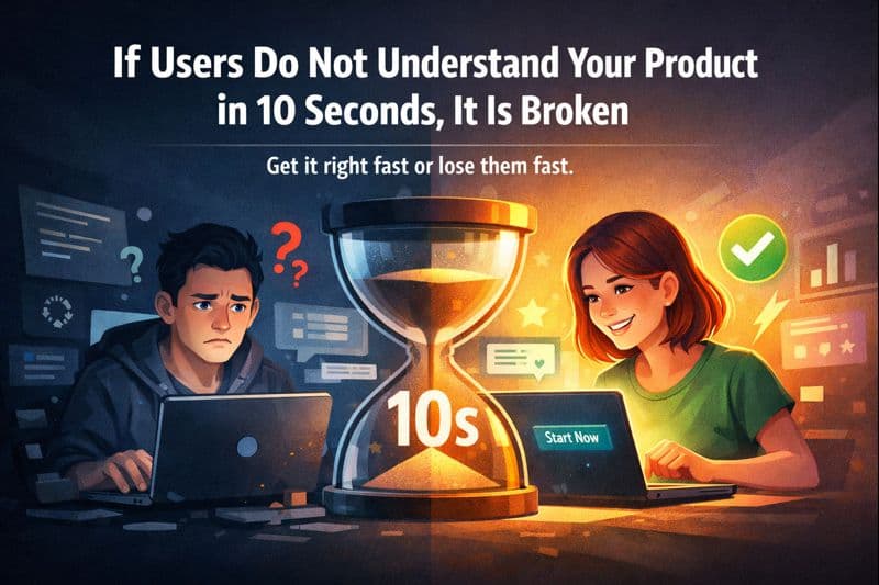 If Users Do Not Understand Your Product in 10 Seconds, It Is Broken