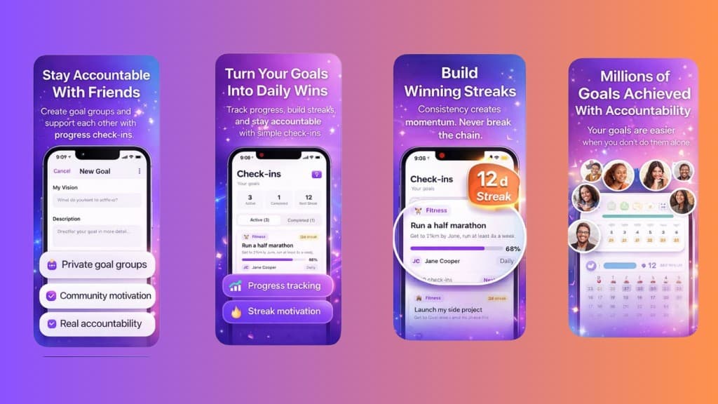 Accountability app feature cards